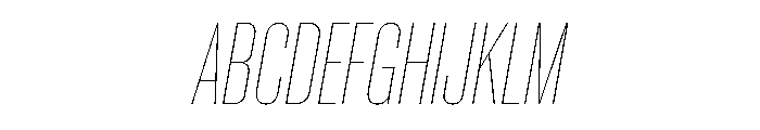 Neue Corp Variable Condensed Thin Italic Font UPPERCASE