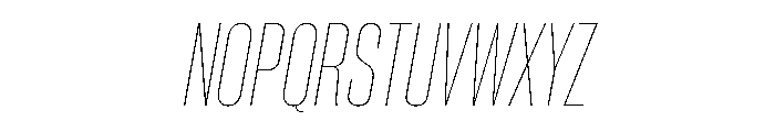 Neue Corp Variable Condensed Thin Italic Font UPPERCASE