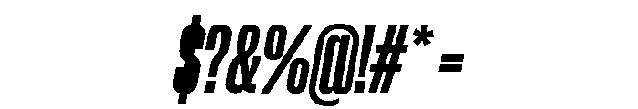 Neue Corp Variable Condensed Ultrabold Italic Font OTHER CHARS