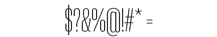 Neue Corp Variable Condensed Ultralight Font OTHER CHARS