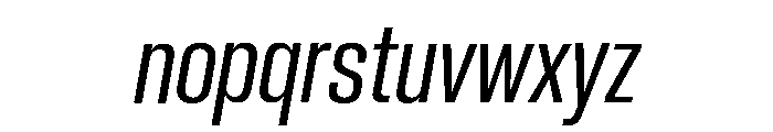Neue Corp Variable Tight Medium Italic Font LOWERCASE