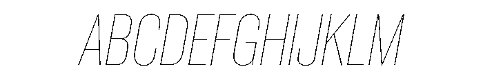 Neue Corp Variable Tight Thin Italic Font UPPERCASE