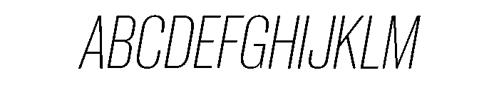 Neue Corp Variable Tight Ultralight Italic Font UPPERCASE