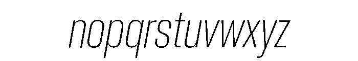 Neue Corp Variable Tight Ultralight Italic Font LOWERCASE