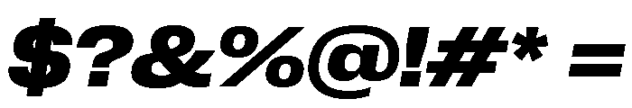 Neue Corp Variable Wide Bold Italic Font OTHER CHARS