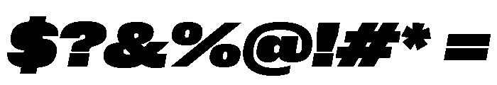 Neue Corp Variable Wide Heavy Italic Font OTHER CHARS