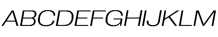 Neue Corp Variable Wide Light Italic Font UPPERCASE