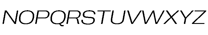 Neue Corp Variable Wide Light Italic Font UPPERCASE