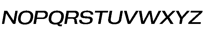 Neue Corp Variable Wide Medium Italic Font UPPERCASE