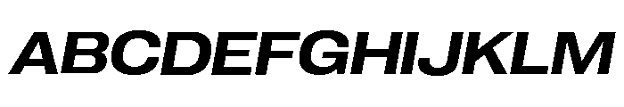 Neue Corp Variable Wide Semibold Italic Font UPPERCASE