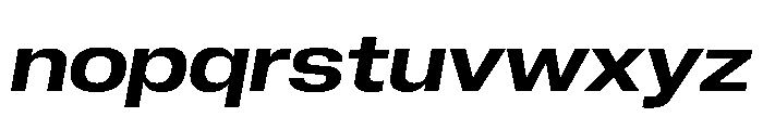 Neue Corp Variable Wide Semibold Italic Font LOWERCASE