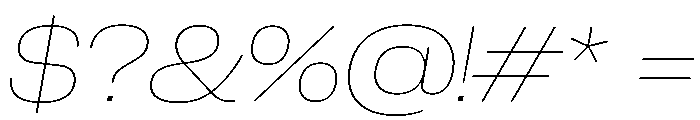 Neue Corp Variable Wide Thin Italic Font OTHER CHARS