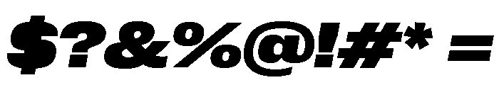 Neue Corp Variable Wide Ultrabold Italic Font OTHER CHARS