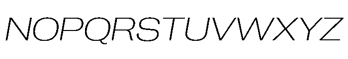 Neue Corp Variable Wide Ultralight Italic Font UPPERCASE