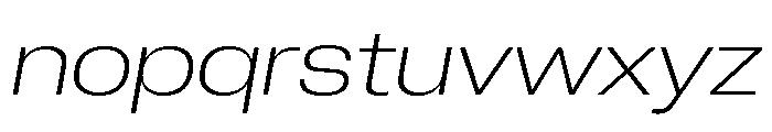 Neue Corp Variable Wide Ultralight Italic Font LOWERCASE