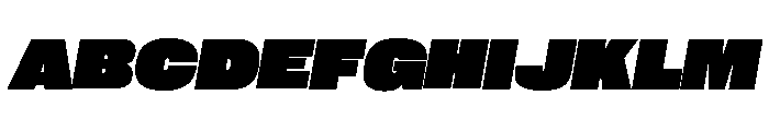 Neue Corp Wide Black Italic Font UPPERCASE