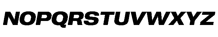 Neue Corp Wide Bold Italic Font UPPERCASE