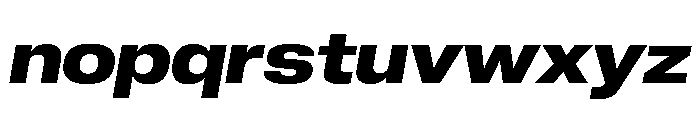 Neue Corp Wide Bold Italic Font LOWERCASE