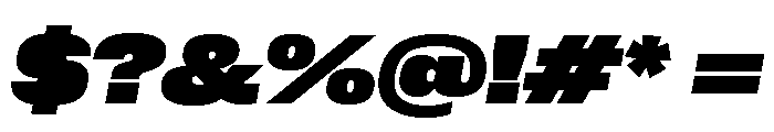 Neue Corp Wide Heavy Italic Font OTHER CHARS