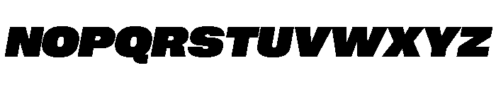 Neue Corp Wide Heavy Italic Font UPPERCASE