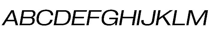 Neue Corp Wide Italic Font UPPERCASE