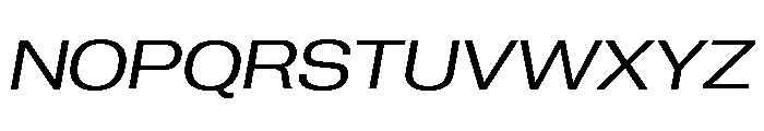 Neue Corp Wide Italic Font UPPERCASE