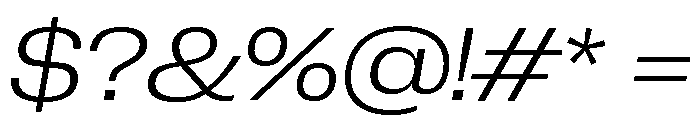 Neue Corp Wide Light Italic Font OTHER CHARS