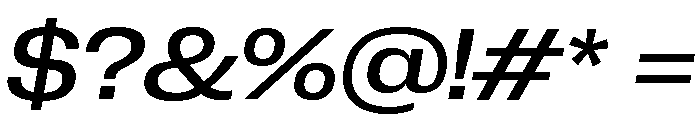Neue Corp Wide Medium Italic Font OTHER CHARS
