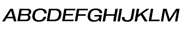 Neue Corp Wide Medium Italic Font UPPERCASE