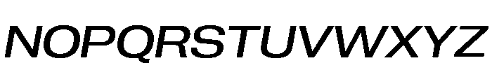Neue Corp Wide Medium Italic Font UPPERCASE