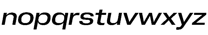 Neue Corp Wide Medium Italic Font LOWERCASE
