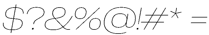 Neue Corp Wide Thin Italic Font OTHER CHARS