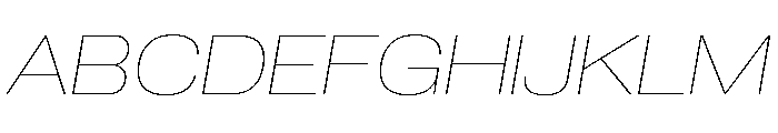 Neue Corp Wide Thin Italic Font UPPERCASE