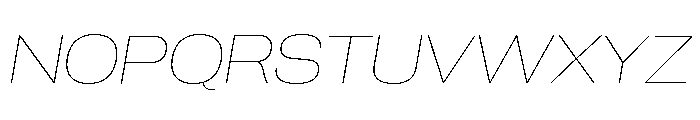 Neue Corp Wide Thin Italic Font UPPERCASE