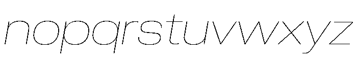 Neue Corp Wide Thin Italic Font LOWERCASE