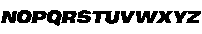 Neue Corp Wide Ultrabold Italic Font UPPERCASE