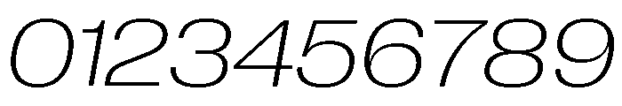 Neue Corp Wide Ultralight Italic Font OTHER CHARS
