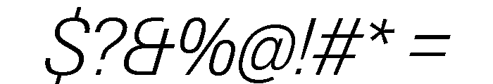 Neue Gstaad Compact Variable Compact Extralight Italic Font OTHER CHARS