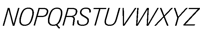 Neue Gstaad Compact Variable Compact Extralight Italic Font UPPERCASE