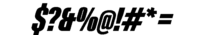Neue Gstaad Compressed Variable Regular 7 Font OTHER CHARS