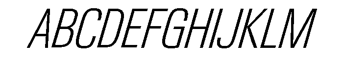 Neue Gstaad Condensed Variable Condensed Extralight Italic Font UPPERCASE
