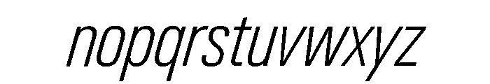 Neue Gstaad Condensed Variable Condensed Extralight Italic Font LOWERCASE