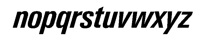 Neue Gstaad Condensed Variable Condensed Semibold Italic Font LOWERCASE