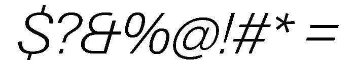 Neue Gstaad Normal Variable Extralight Italic Font OTHER CHARS
