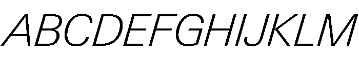 Neue Gstaad Normal Variable Extralight Italic Font UPPERCASE
