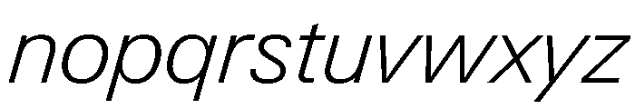 Neue Gstaad Normal Variable Extralight Italic Font LOWERCASE