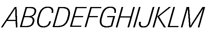 Neue Gstaad Variable Compact Extralight Italic Font UPPERCASE