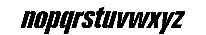 Neue Gstaad Variable Compressed Bold Italic Font LOWERCASE