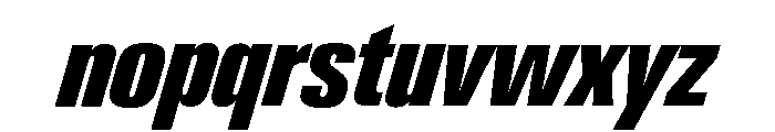 Neue Gstaad Variable Compressed Extrabold Italic Font LOWERCASE
