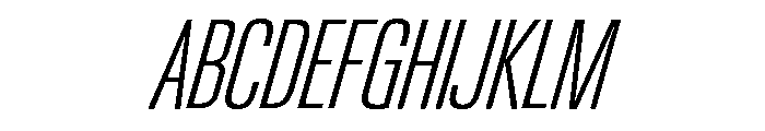Neue Gstaad Variable Compressed Extralight Italic Font UPPERCASE